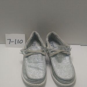 Women's Wo's to the Moon Slip on Sneakers - Gypsy Jazz Sparkle size 11